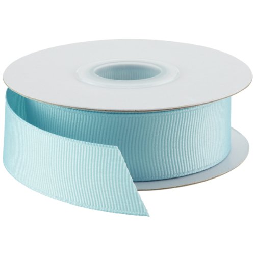 Cinta de grogrén – Rollo de 46 metros para regalos, coser, decoraciones de fiestas, eventos, bodas, Navidad, manualidades, lazos de doble cara, muchos colores (20 mm, azul claro)
