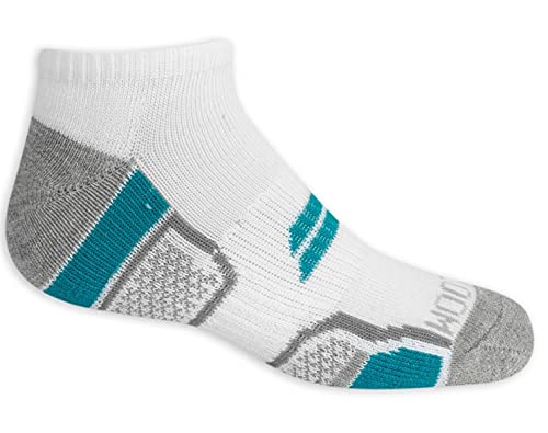 Fruit of the Loom Boys' 6 Pack No Show Everyday Active Socks (Large (Shoe Size 3-9), White)2