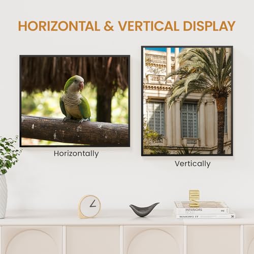 Image of 15x18 Aluminum Metal Picture Frame with Tempered Glass,Black Photo Frame 15x18 for Wall Gallery Poster Puzzles Artwork Frame 15 x 18 to Wall Mount Horizontal or Vertical