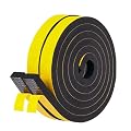 HIFROM Air Conditioner Window Seal,Soundproofing Door Seal,Window Weather Stripping Seal?Foam Insulation Tape Adhesive,High Density Foam Tape (2Rolls 1/2"W X 1/4"T X 16.5ft)