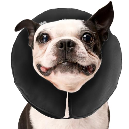 ZenPet Recovery Inflatable Collar for Dogs & Cats – Soft, Comfortable, Safe & Stress-Free Healing Alternative E-Collar After Surgery, Adjustable Donut Design, Secure Fit (Medium)