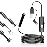 1200P Endoskop-Kamera mit 5,5-mm-Sonde, IP65-Schutz und 6 verstellbaren LED-Leuchten für mobile und PC-Inspektionsarbeiten (100 cm)