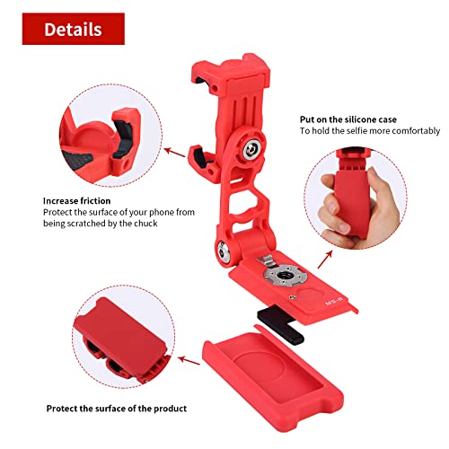 Ifootage Phone Tripod Mount/Smartphone Tripod Adapter With 38Mm/50Mm Base Plate Adapter/Phone Holder For Tripod Video Live Stream Vlog Selfie-Red #TOP6