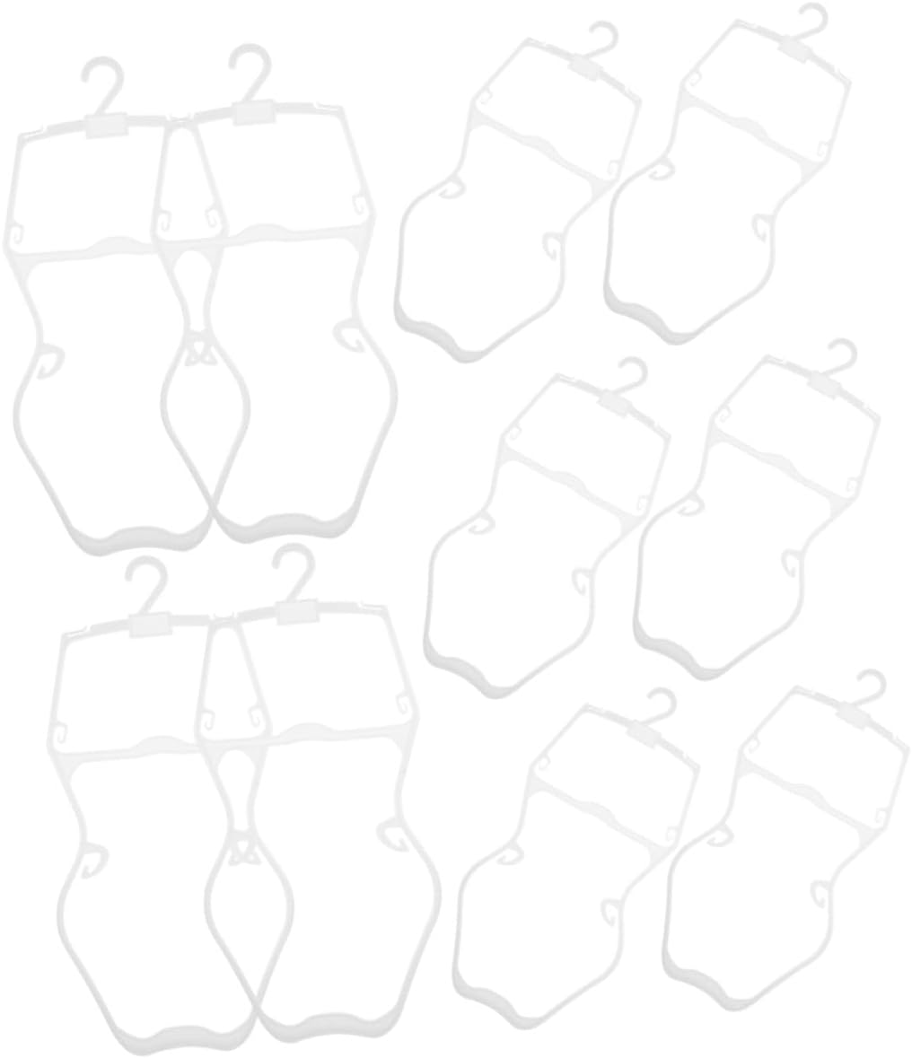 10 Pcs Swimwear Hangers White Plastic Clothes Hangers with Body Shape Design for Nursery Bedroom Closet Storage