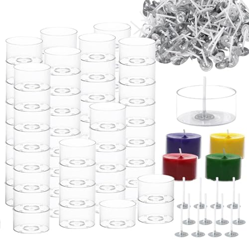 Lot de 60 photophores pour arrosage de bougies en verre avec 120 mèches - Pour décoration de mariage, décoration de table, anniversaire, Saint-Valentin, anniversaire - 18 x 38 mm - 30 ml - Transparent