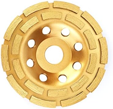 QWORK diamond cup, grinding disc, grinding wheel, 125 mm x 22.2 mm for concrete, plaster, granite, resin, tile adhesives, natural stone, etc