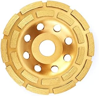 QWORK diamond cup, grinding disc, grinding wheel, 125 mm x 22.2 mm for concrete, plaster, granite, resin, tile adhesives, natural stone, etc