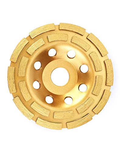 QWORK® diamond cup, grinding disc, grinding wheel, 125 mm x 22.2 mm for concrete, plaster, granite, resin, tile adhesives, natural stone, etc 1 QWORK® diamond cup, grinding disc, grinding wheel, 125 mm x 22.2 mm for concrete, plaster, granite, resin, tile adhesives, natural stone, etc