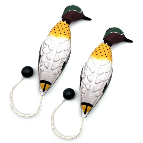Douthfolle 2 Pcs Morning Duck Dummy for Hunting Dog Duck Dog Training Dummy Bumper for HuntingTraining Dead Bird Bumper Trainer for Puppies or Adult Hunting Dogs