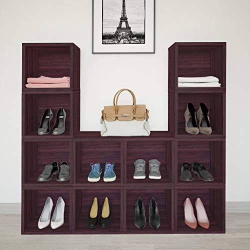 Way Basics Cubby Shelf Bookshelf Set Of 6 (Tool-Free Assembly And Uniquely Crafted From Sustainable Non Toxic Zboard Paperboard), Espresso Wood Grain #TOP3