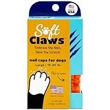 Soft Claws Nail Caps for Dogs with Non-Slip Design Made in USA - 40 Dog Nail Covers for Long-Lasting Protection of Floors and Furniture - Orange, Large