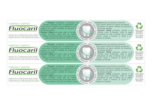 FLUOCARIL Dentifrice Anti-Caries 145mg Fraîcheur Goût Menthe 3x75ml – vue 2