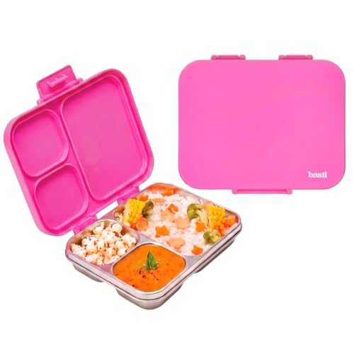 Image of Basil Bento Ace 3 Compartment Stainless Steel Lunch Box