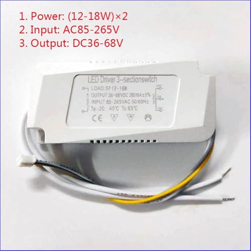 Transformador LED tricolor con voltaje 85-265V para regular la luz de candelabros 5