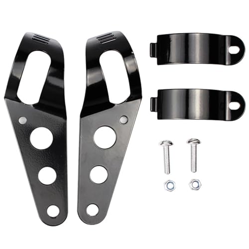 Soporte para faros delanteros de moto con ajuste de horquilla anti vibración en aluminio