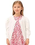 💓 Mädchen Cardigan Strickjacke ist gut elastisch und passt gut für T-shirt, Bluse, Hose, Rock, Kleid,und Schuluniform.