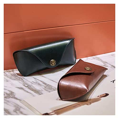 Étui à lunettes en cuir marron style rétro un cadeau élégant et utile