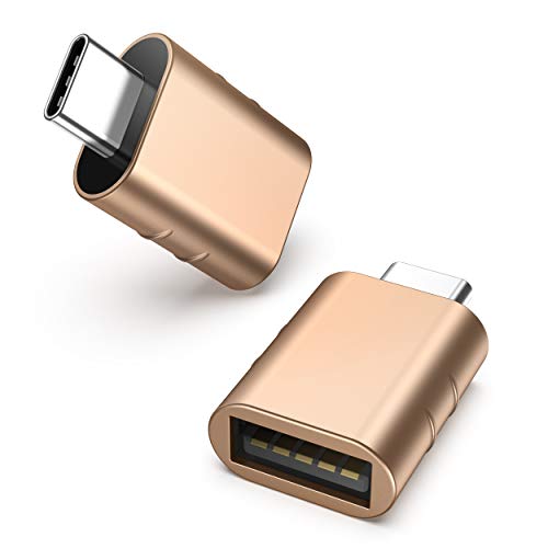 Syntech USB C to USB Adapter Pack of 2 USB C Male to USB3 Female Adapter Compatible with iPhone 17 Pro Max MacBook Pro Air 2024 iMac iPad mini Pro, Other Type C or Thunderbolt 5/4 Devices, Gold by Syntech - Used condition - US$11.74