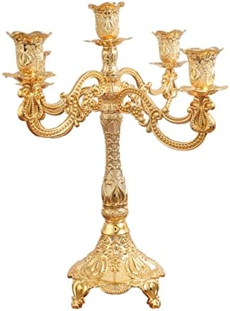 Tbkoly Nordic Style Candelabra Candle Holder Candlestick Elegant Candle Stand Crafts for Wedding Pillar Candle Bedroom Celebration Decoration, 25cmx30.5cm (Size : 25cmx30.5cm)