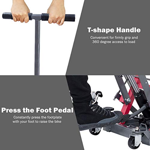 Goplus Motorcycle Atv Hydraulic Scissor Lift Jack Stand Quad Dirt Street Bike Hoist 1500 Lbs #TOP5