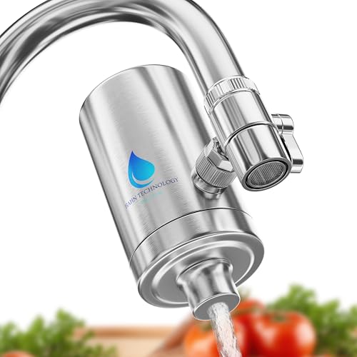 HAHN Technology Edelstahl Wasserhahn Filtersystem NANO - für einen gesünderen Lebensstil und die Reduzierung des Plastikmülls - Kompatibel mit fast jedem Wasserhahn und einfach zu montieren