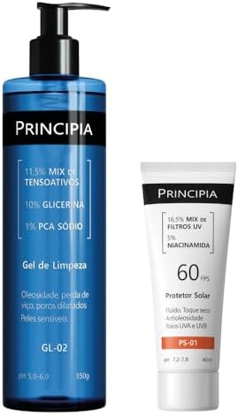 Principia Kit Gel de limpeza GL-02 350G + Protetor solar facial P...