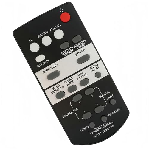 Replacement Remote Control for Yamaha YAS-203 YAS-108 ATS-1080 ATS-1030 YAS-105 YAS-106 YAS-207 Sound Bar
