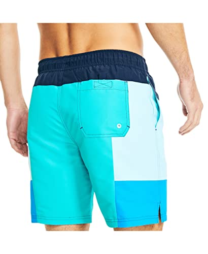 Nautica Men's Standard Sustainably Crafted 8" Colorblock Swim4