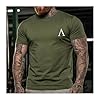 GYMTIER Spartan Forged - Symbol Pocket - Men's Gym T-Shirt Bodybuilding Training Workout Lifting Top Clothing, Green, XXL #1