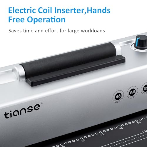 Relieuse à spirales TIANSE avec insert électrique pour relier sans effort