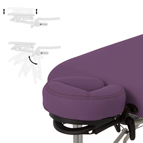 Image of EarthLite Portable Massage Table Luna - 30 inch Wide, CFC Free Professional Foam, Weighs Only 29lbs, Patented, Strong Aluminum Reiki Frame (Working Weight 750lbs), Amethyst