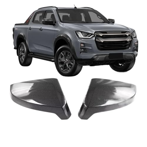 SHAOMABA Compatible With Isuzu D-Max Dmax 2021-2024 | Car Sticker Rearview Side Mirror Cover Wing Cap | Exterior Door Rear View Case Trim