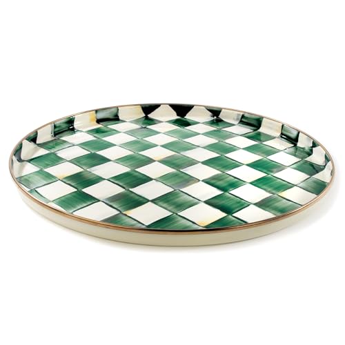 MACKENZIE-CHILDS Enamel Round Tray, Unique Serving Platter for Fo...