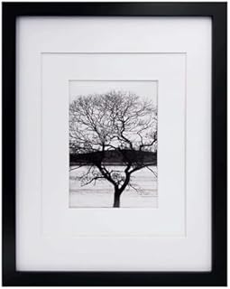 EGOFINE 6x4 Photo Frame White - Made of Solid Wood for Table Top and Wall Mounting