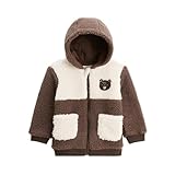 100% polyester Petit Béguin - Veste Enfant en Sherpa avec Capuche Cracotte