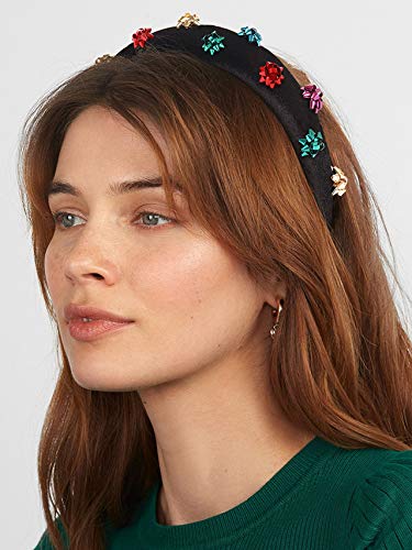 Hzeyn Christmas Headband Bow Velvet Padded Headband Xmas Holiday Party Gift Wrap Headband For Women Girls (Gold Mixed Bow) #TOP1