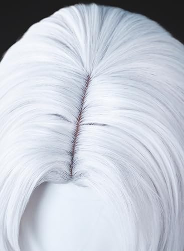 Perruque longue blanche à verte dégradée cheveux synthétiques OSIAS - 5