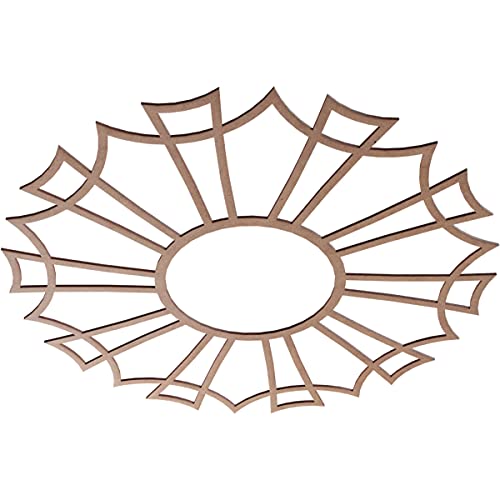 Image of Ekena Millwork 38 inchOD x 13 3 /8 inchID x 3 /8 inchT Augustus Wood Fretwork Pierced Ceiling Medallion, Wood (Paint Grade)