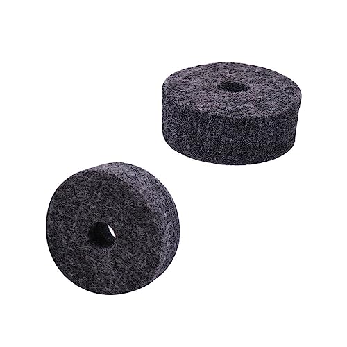 VINTORKY 12-piece Drum Cymbal Accessory Set Felt Washers Cymbal Sleeves Wing Nuts (silver Grey)