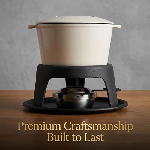 Artestia Cast Iron Fondue Pot Set for Chocolate Cheese — view 8