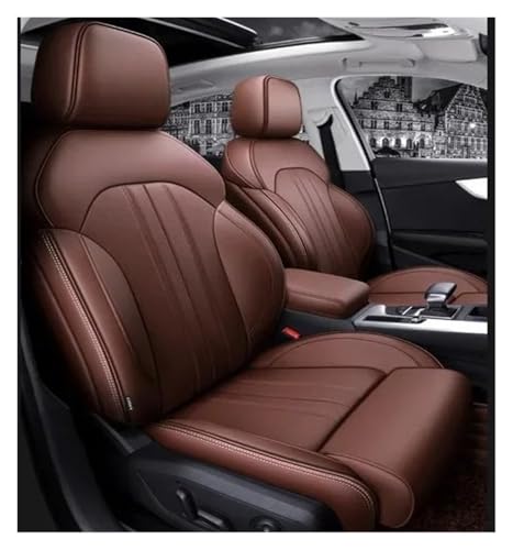 Housses de sièges auto 5 places cuir café compatibles Audi A4 B8 A3 8p A6 C7