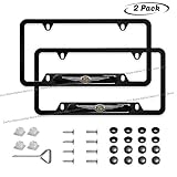 License Plate Frames 2pcs Front and Rear for Chrysler,Aluminum Alloy Plate Frame with Screw Caps...