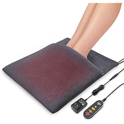 Comfier 2-in-1 Foot Warmer & Heat Pads for Back Pain Relief,12V Saftey Voltage Heating Pad,Washable Cover Heat Pad for Foot,Neck,Back for Cramps,Stomach,Period,Gifts for Women,Presents for Men Cover