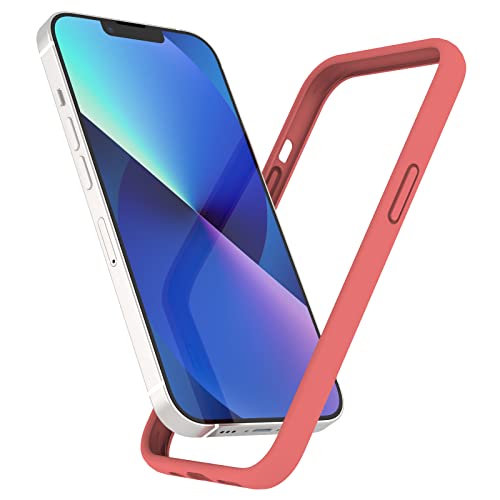 K TOMOTO Compatible con iPhone 13/13 Pro Bumper Case (6.7 Pulgadas), Funda De Silicona Líquida [absorción De Impactos] [protección contra Caídas] [Toque Suave como La Seda] Marco Parachoques, Coral