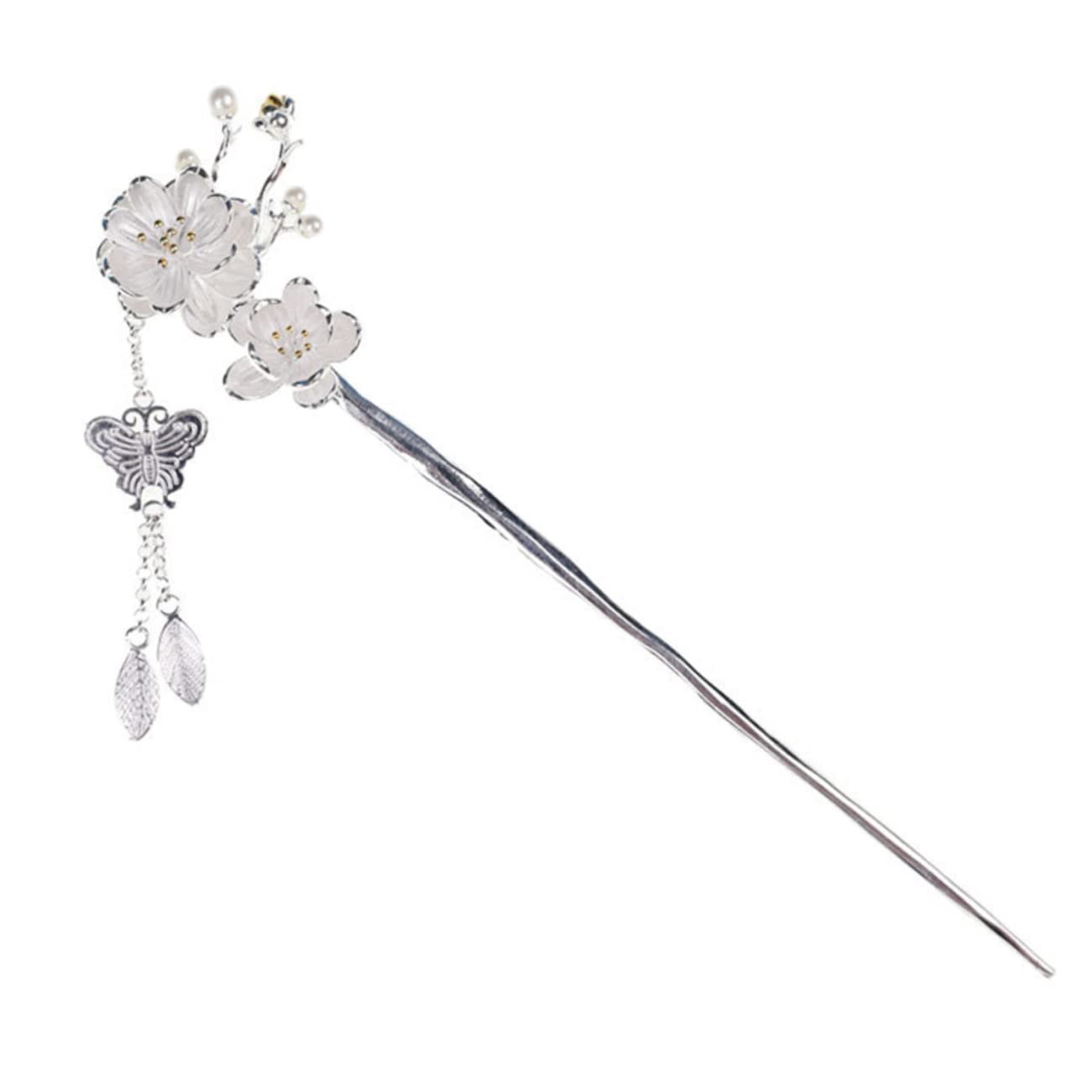 POPETPOP 5piezas Horquillas De Pelo Elegantes Decoración De Flor De Ciruelo y Borlas Accesorios De Peinado Para Mujeres y Niñas Herramienta De Estilo Retro Para Eventos Formales