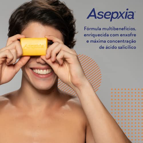 Asepxia Sabonete Barra Facial Enxofre - Ação Antioleosidade 80g