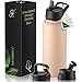 SipX™ Triple-Insulated Stainless Steel Water Bottle 32oz. With 3 Lids, BPA-Free Reusable Insulated Water Bottle Keeps Cold 24 Hours, Metal Water Bottle Made Of Sustainable Material For Hiking & Biking -  SPX-102-pnk