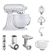 Produktbild KitchenAid Küchenmaschine Artisan 5KSM156EFP STARTER PAKET inkl. Gemüseschneider, Fleischwolf und Standardzubehör (Frosted Pearl)
