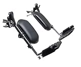 Everest & Jennings Elevating Legrest with Composite Footplate, Black Panel Pair, Wheelchair Accessor