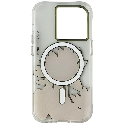 Coque MagSafe iPhone 14 Pro protection transparente rigide fleur dahlia - 3